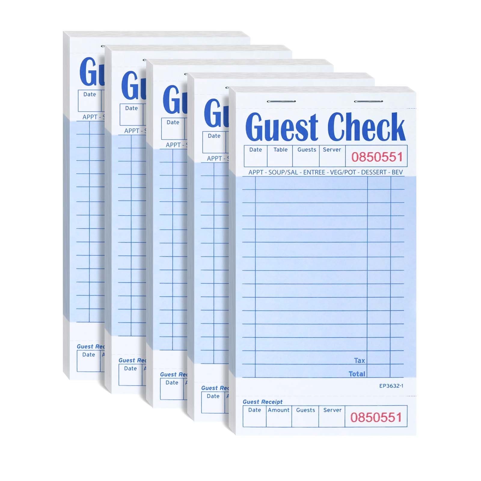 dgbdpack-guest-check-books-for-servers-ep-3632-1-server-note-pads-thick-server-paper-with-guest-receipt-waitress-notepads-blue