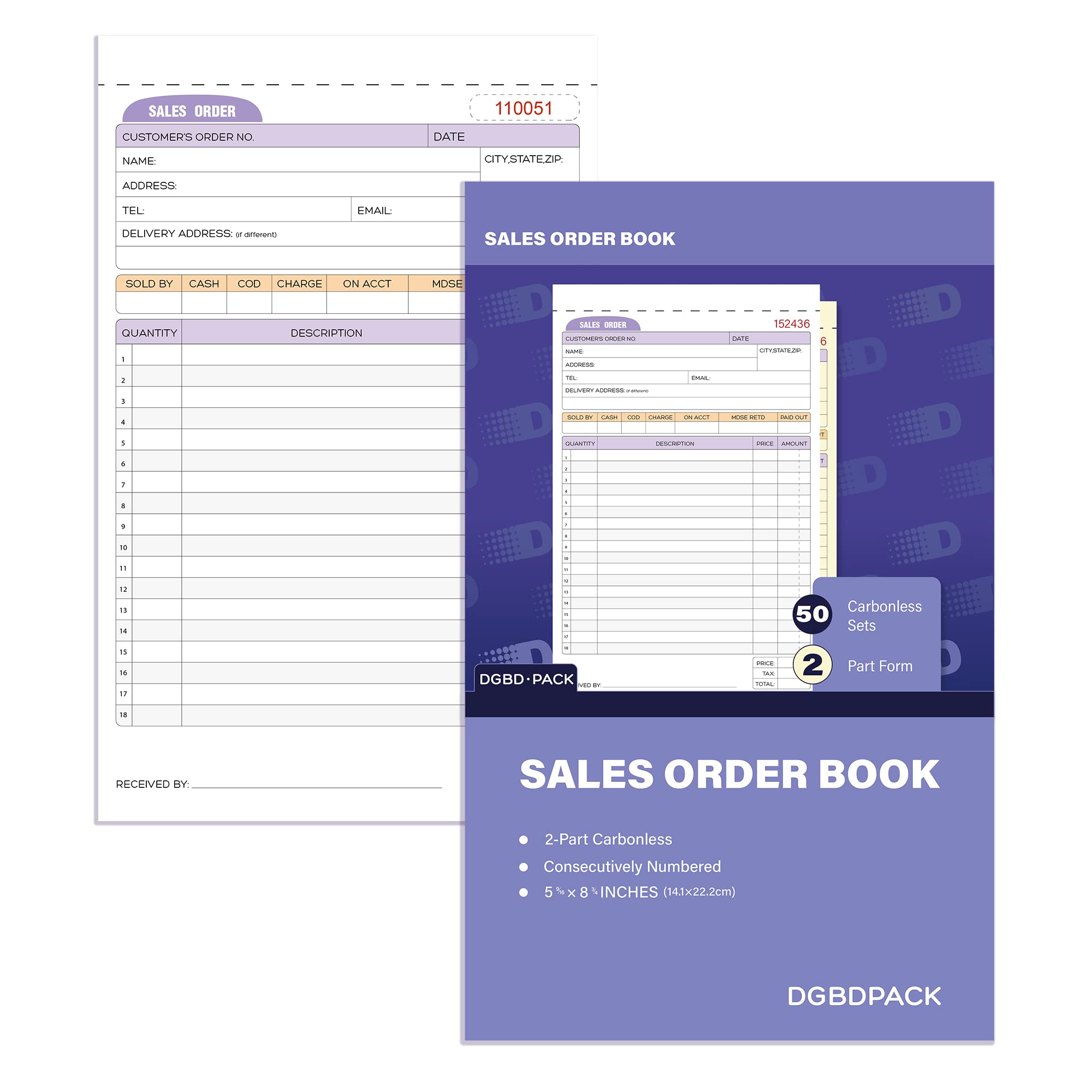 dgbdpack-sales-order-book-2-part-carbonless-invoices-white-canary-5-9-16-x-8-3-4-inches-receipt-book-50-units-per-book