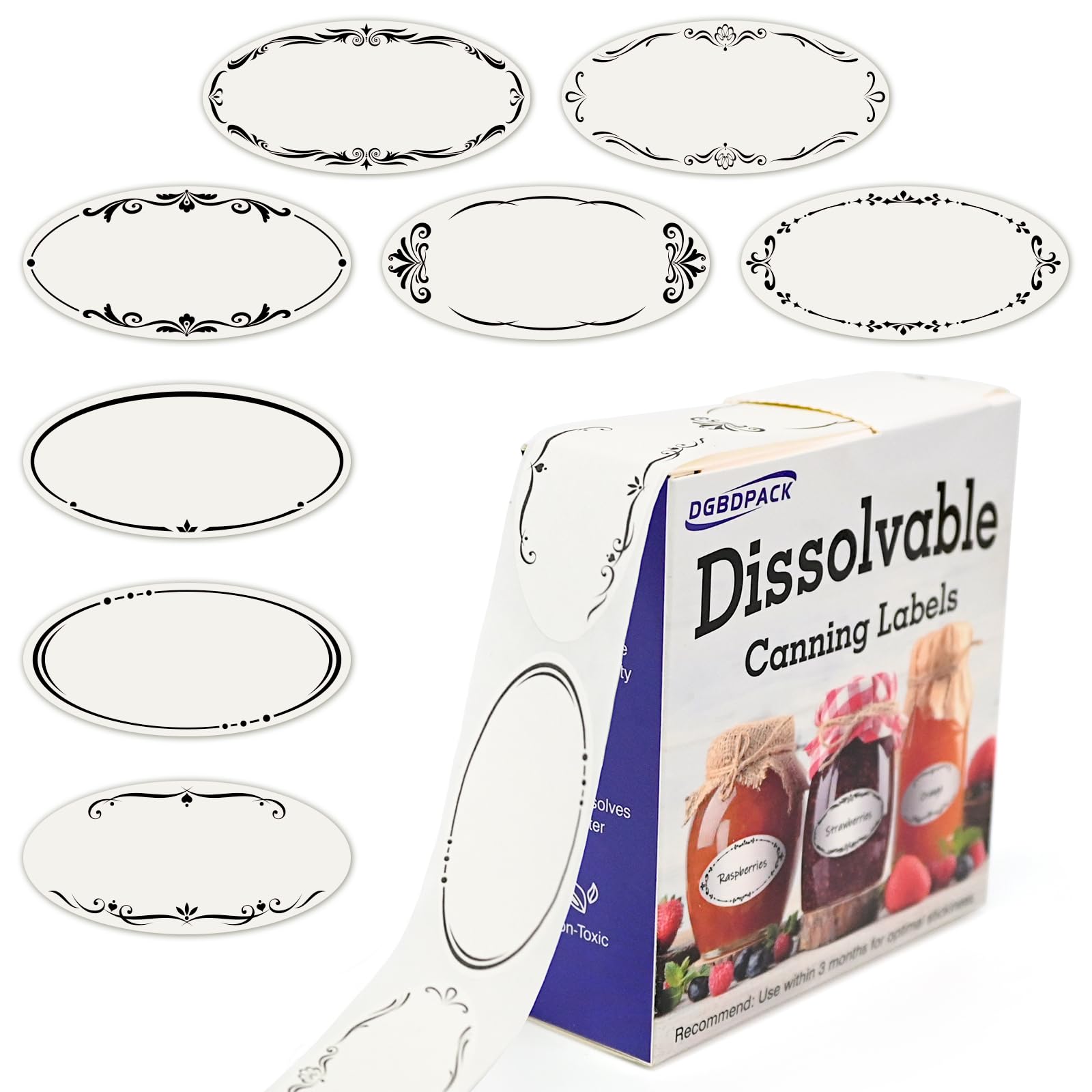 dgbdpack-400-dissolvable-canning-labels-for-mason-jars-small-pantry-labels-1-x-2-inch-water-soluble-stickers-8-designs
