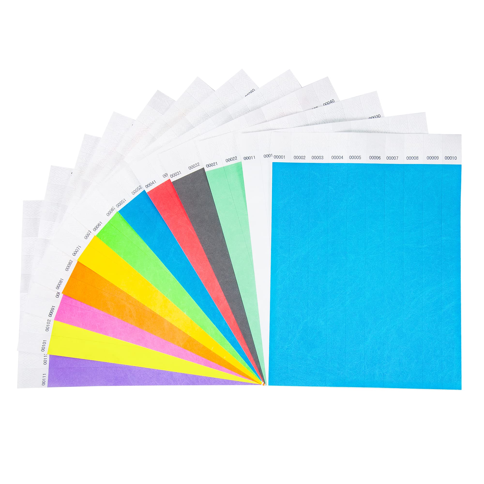 dgbdpack-120-pcs-wristbands-1-120-consecutive-numbers-waterproof-tearproof-wrist-straps-admission-bracelets-tickets-assorted