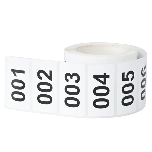 DGBDPACK Consecutively Numbered Labels, 2" x 1" Inch Self-Adhesive Vinyl Inventory Numbered Sticker