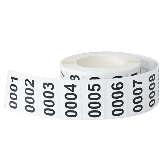 DGBDPACK Consecutively Numbered Labels, 2" x 1" Inch Self-Adhesive Inventory Numbered Sticker