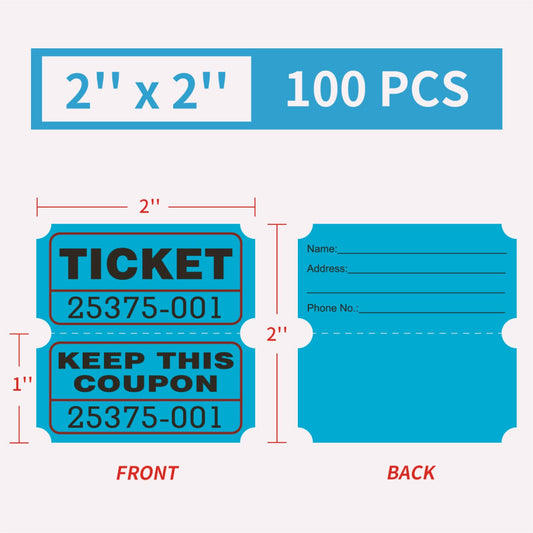 DGBDPACK Raffle Tickets, Bold Numbers for Easy Reading, Ticket for Events, Entry, Class Reward