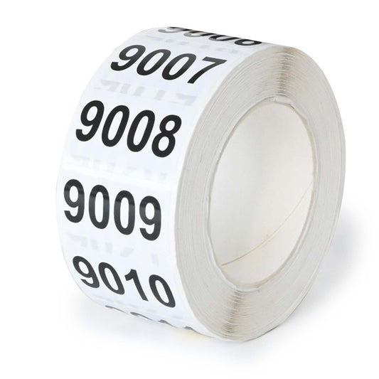 DGBDPACK Consecutively Numbered Labels, 2" x 1" Inch Self-Adhesive Inventory Numbered Sticker