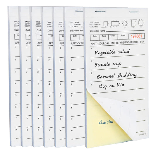 DGBDPACK 6 Guest Checks for Servers, Server Note Pads, Waiter Checkbook, Waitress Notepad for Restaurants